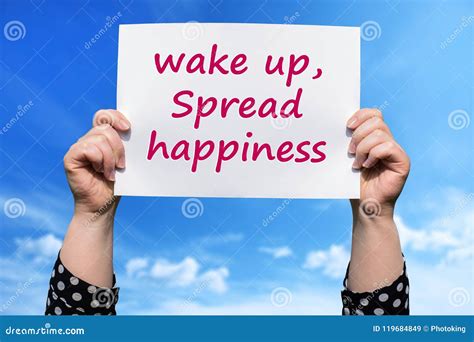 Wake up, Spread happiness stock image. Image of happiness - 119684849