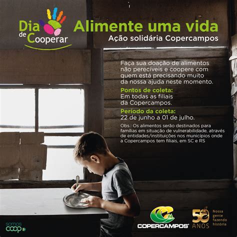 Copercampos Promove Campanha De Arrecada O De Alimentos Jornal O Celeiro