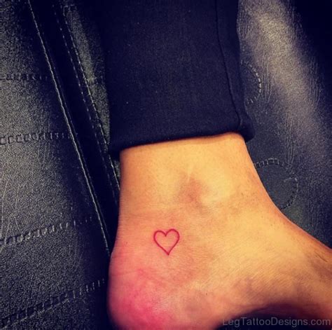 54 Incredible Heart Tattoos On Ankle Leg Tattoo Designs