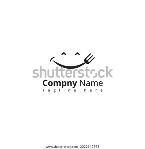 Food Logo Smile Chef Label Food Stock Vector Royalty Free 2022142793