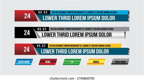 News Lower Thirds Vector Pack Stock Vector Royalty Free