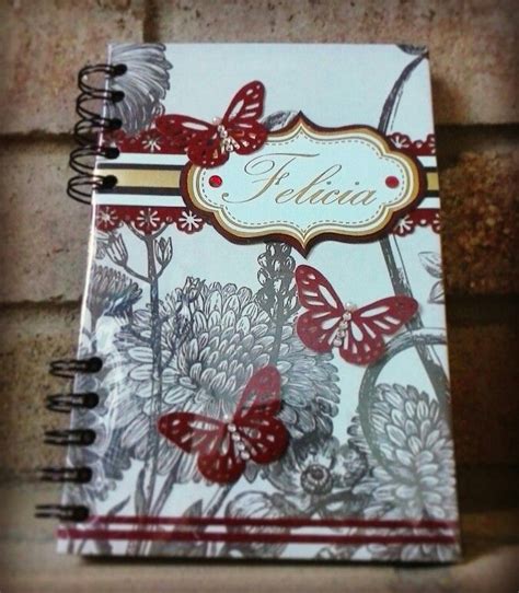 Agenda Tipo Cuaderno Personalizada Con Doble Anillo Met Lico Negro