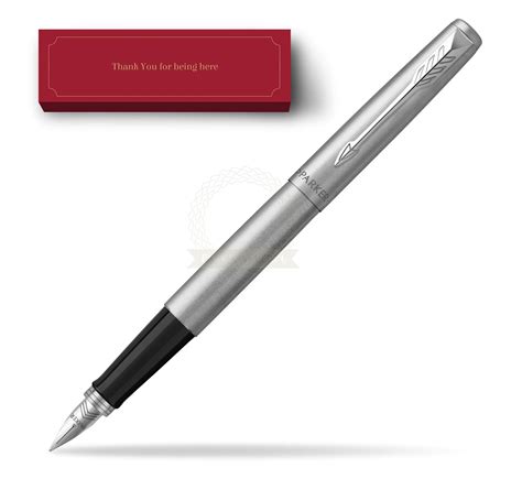 Parker Jotter Stainless Steel CT Fountain Pen In Cover Thank You In