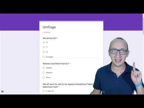 Anleitung Umfragen Mit Google Forms Erstellen YouTube