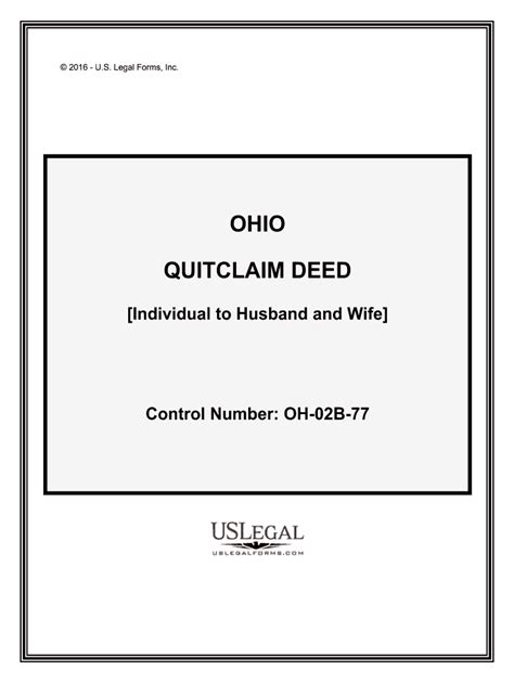 Quit Claim Deed Ohio Pre Built Template AirSlate SignNow