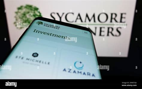 Mobile Phone With Website Of American Private Equity Company Sycamore