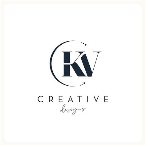 Premium Vector Monogram Kv Logo Design Creative Letter Logo For Business And Company