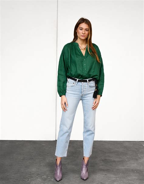 Vanessa Bruno Nipoa Blouse Vert Fonce De Nieuwste Style Secrets