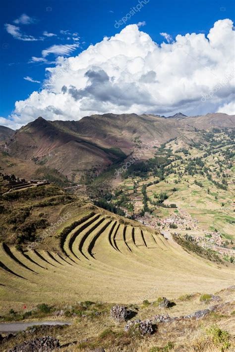 Farming Terraces By The Inca — Stock Photo © Wollertz 120774220