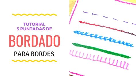 5 PUNTOS DE BORDADO PARA BORDES ORILLAS YouTube