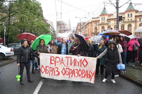 Protest Prosvetnih Radnika U Beogradu Zahteva Za Vladu