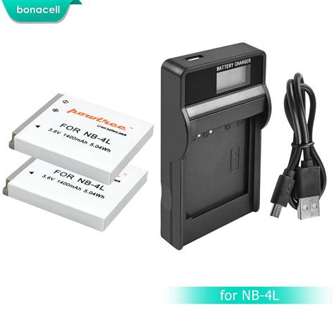 Bonacell Mah Nb L Nb L Nb L Battery Bateria Lcd Charger For Canon