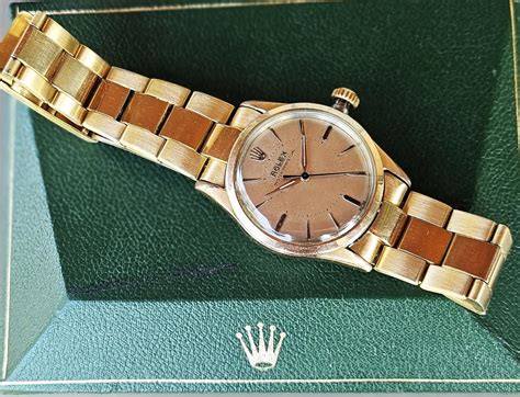 Rolex Oyster Perpetual Bubbleback Laminado En Oro Kt De Micras