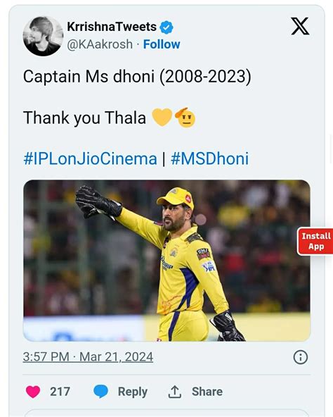 Emotional Fans Pay Tribute To Ms Dhoni After He Stepped Down As Csks Captain Ahead Of Ipl 2024