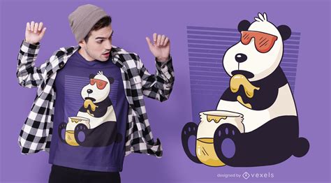 Descarga Vector De Dise O De Camiseta Panda Miel