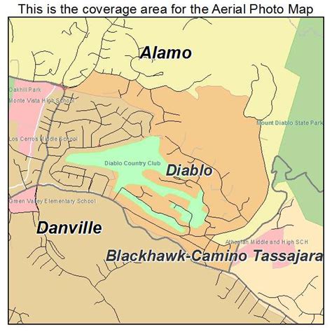 Aerial Photography Map of Diablo, CA California