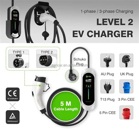 Zencar A Kw Tesla Ev Charger Nacs Standard Portable Mobile Ev