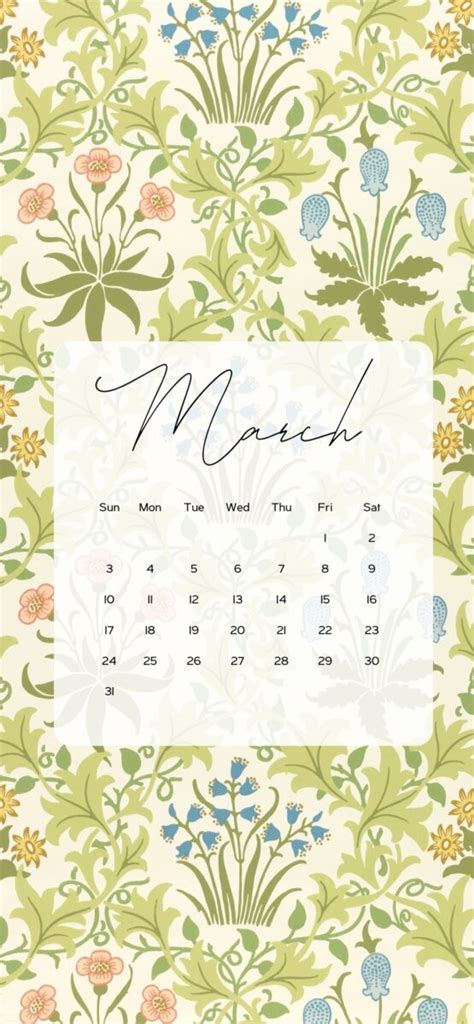 March Calendar Wallpaper Cute Backgrounds For Anjahome