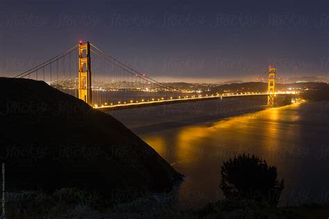 Golden Gate Bridge At Night By Stocksy Contributor Casey Mccallister