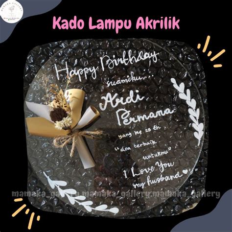 Jual A Acrylic Custom Led Lamp Kado Wisuda Lampu Akrilik Kado