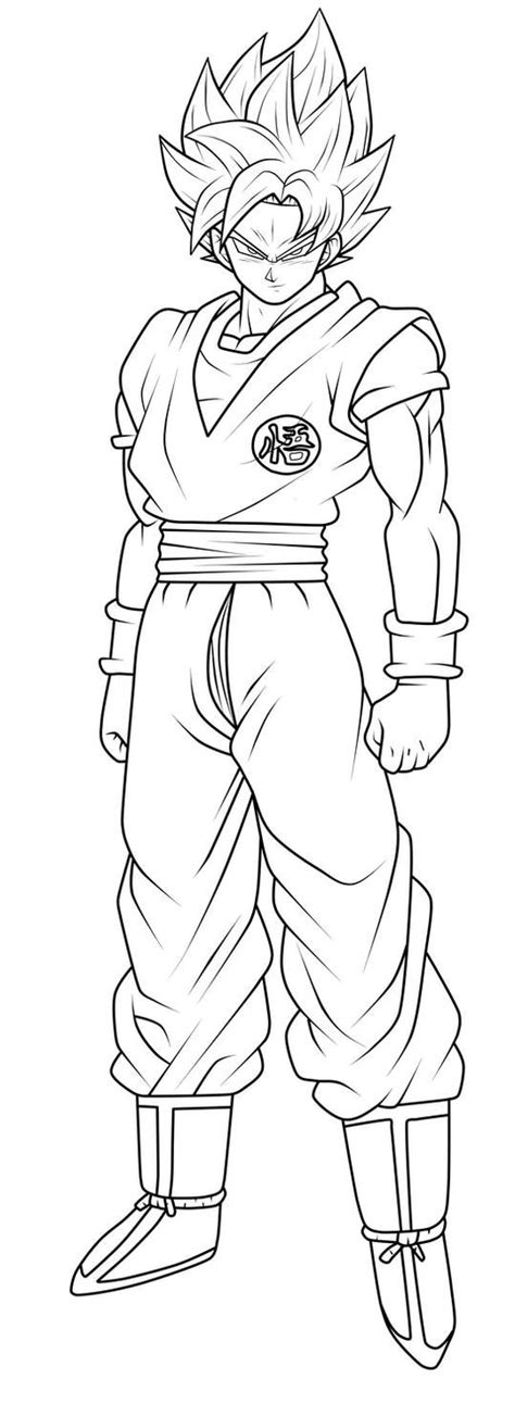 Goku Super Saiyan Blue Lineart by ChronoFz on DeviantArt | Goku super saiyan blue, Goku super ...