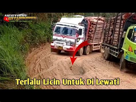 Situasi Sangat Menegangkan Banyak Truk Terpleset Hingga Harus Saling