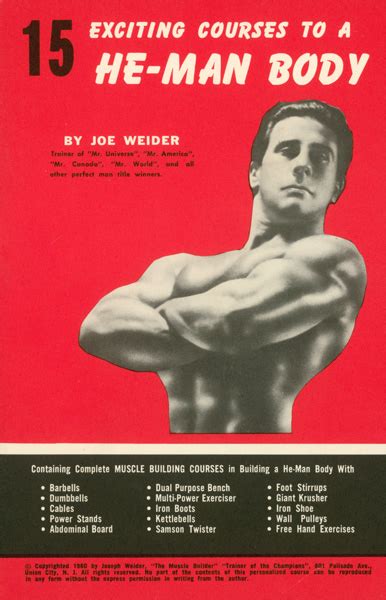 Vintage Weider Magazine Ads Joe Weider