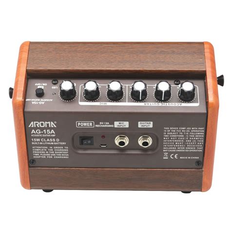 Aroma AG-15A 15W Acoustic Guitar Rechargeable Amplifier | Riffs & Licks ...