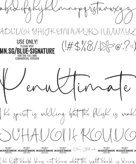 Blue Signature PERSONAL USE Font : Download Free for Desktop & Webfont