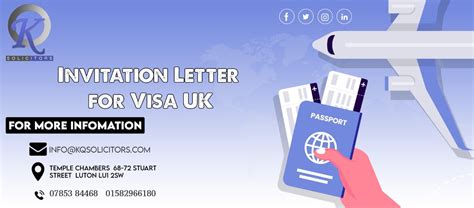 Invitation Letter For Visa UK KQ Solicitors