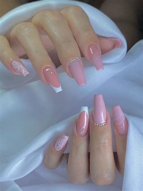 Acrylic Nails Coffin Short Pink Acrylic Nails Nude Nails Acrylic