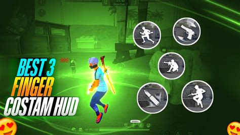 TOP 3 BEST CUSTOM HUD FREE FIRE 3 FINGER CLAW BETTER THAN PC PLAYERS