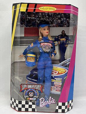 Mattel Th Anniversary Nascar Barbie Doll Collectors Edition