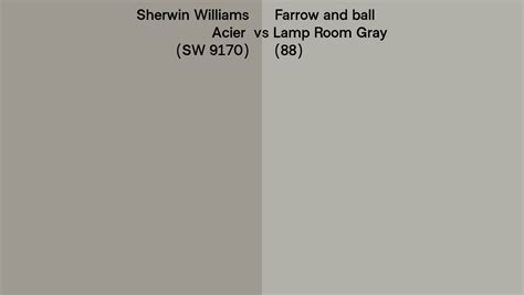 Sherwin Williams Acier Sw 9170 Vs Farrow And Ball Lamp Room Gray 88 Side By Side Comparison