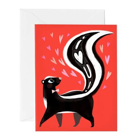 Card I Love You Skunk Valentinesday Valentinecard Skunk