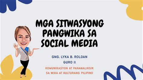 Sitwasyong Pangwika Sa Social Media Youtube