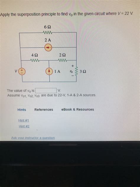 Solved V Apply The Superposition Principle To Find Vo In Chegg