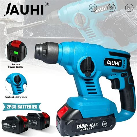 JAUHI 1000W Cordless 3600rpm Martello Rotante Elettrico Ricaricabile