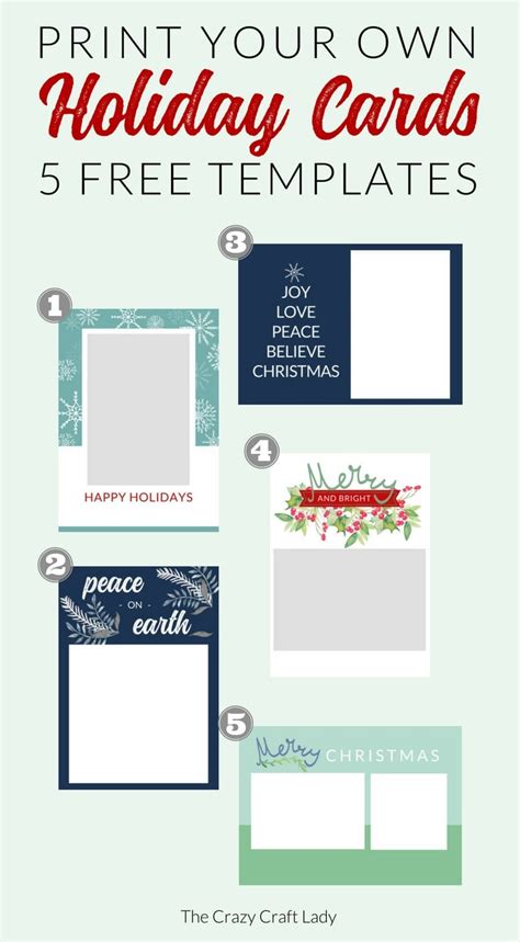 Print Your Own Christmas Cards Templates