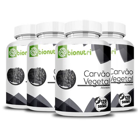 Kit X Carvao Vegetal Ativado Concentrado Capsulas Mg