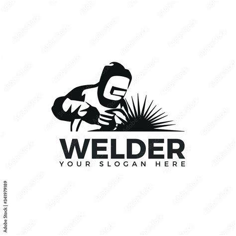 Welding Logo Industrial Logo WELDER LOGO SIMPLE AND CLEAN LOGO Stock