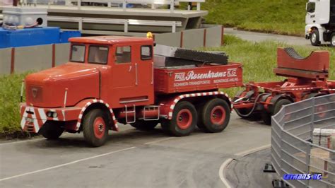 Rc Trucks Rescuing A Wheel Loader Using An Excavator Modellbau Messe