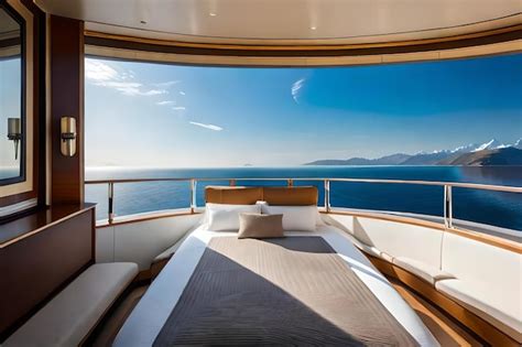 Premium Photo | The master bedroom of the cruise ship