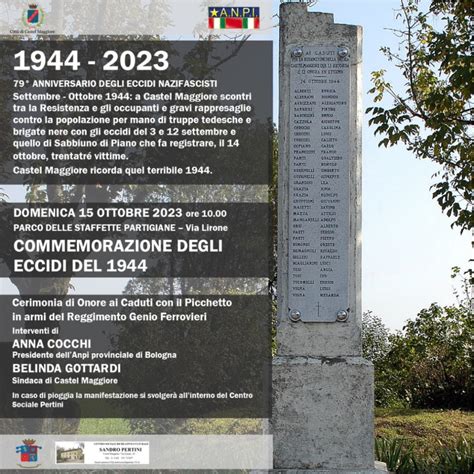 Commemorazione Degli Eccidi Del 1944 ANPI Bologna