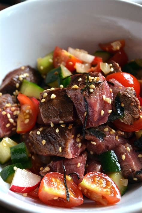 Seared Beef Poke Recipe Recipe Poke Recipe Poke Bowl Recipe Recipes