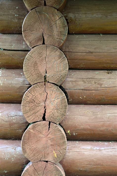 Texture Of A Log Wall Stock Photo Image Of Wall Timber 93425470