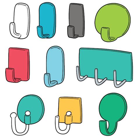 Premium Vector Set Of Wall Hooks