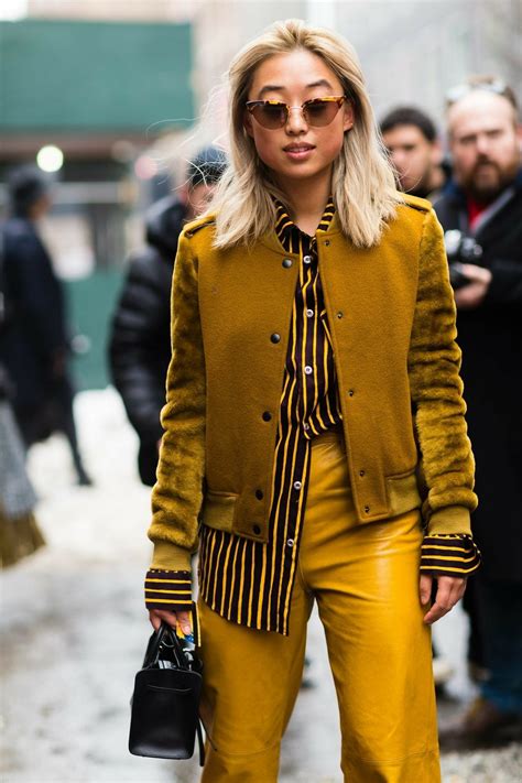 Monochromatic Yellow Cool Street Fashion Street Style Street