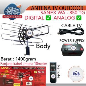 Jual Antena Tv Digital Outdoor Luar Remote Booster Sanex Wa Tg