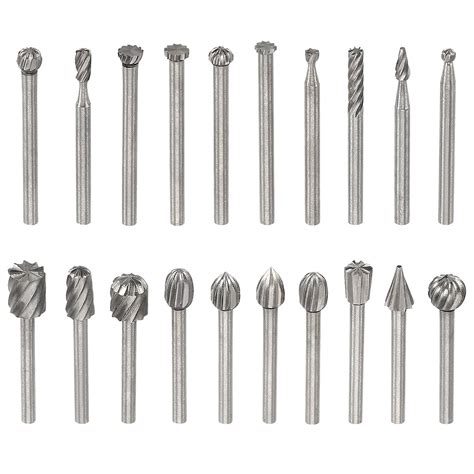 LAOYE HSS Fräser Set 20 Stk Frässtifte 3mm Schaft Bit zum Holz